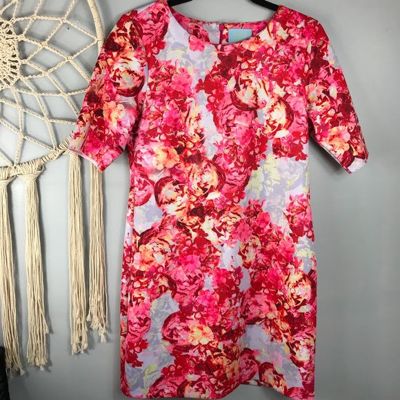 Cece Cynthia Steffe Sebella Floral Scuba Dress - Picture 2 of 8